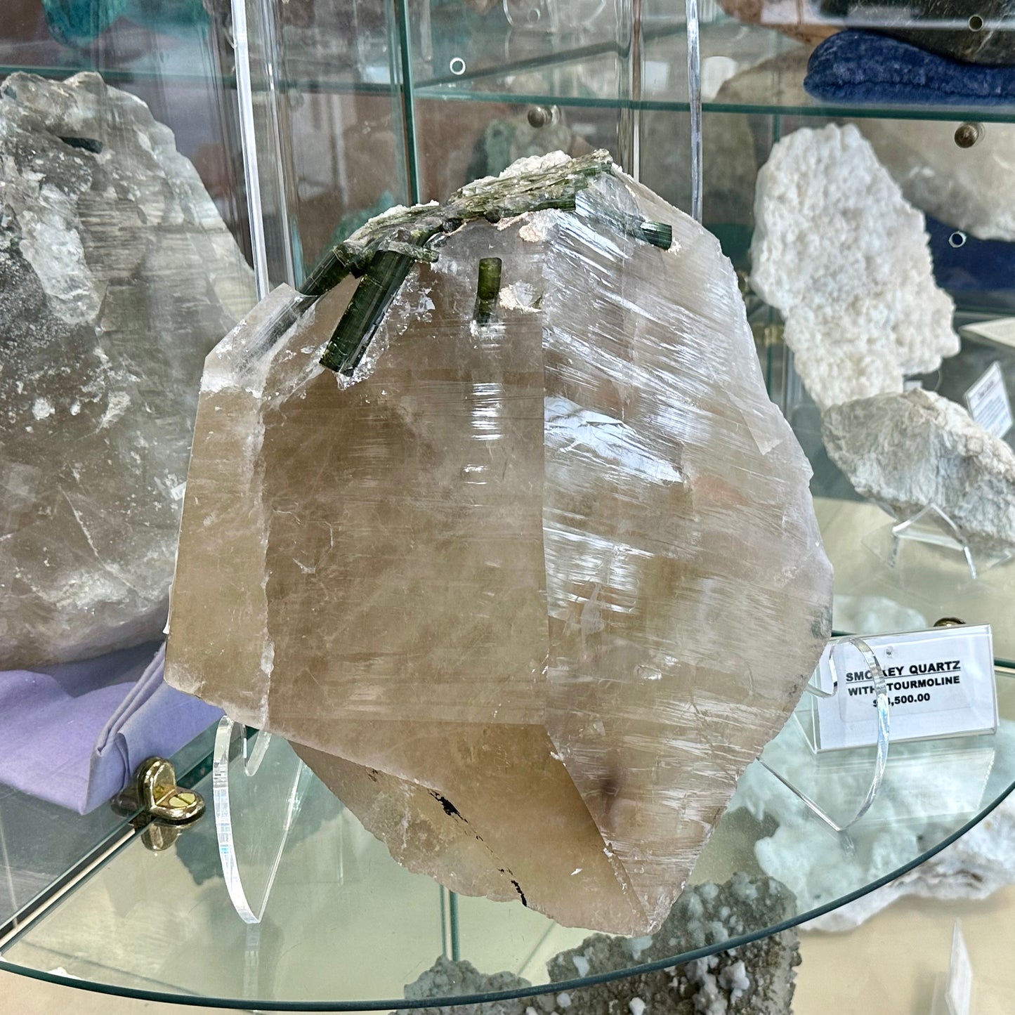 Smokey Quartz & Tourmaline Centerpiece