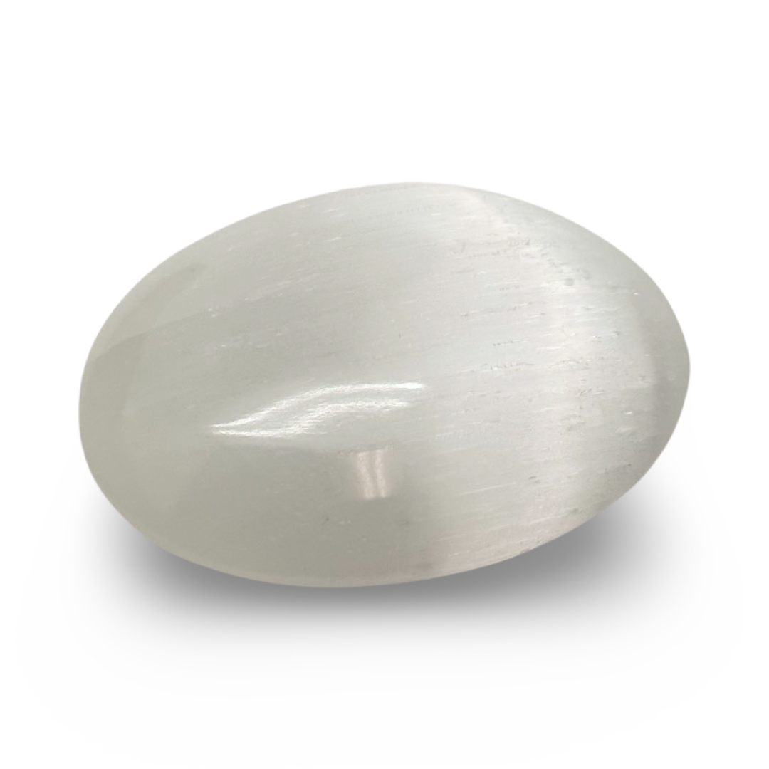 Selenite Palm Stone
